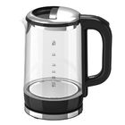 LED Lighting Clear Glass Kettle Clear Water Kettle With Flip Top Lid GS / CE